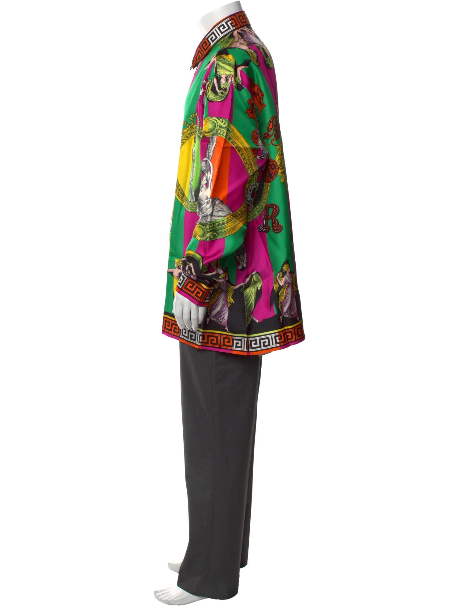 Versace Silk Graphic Print Shirt w/ Tags