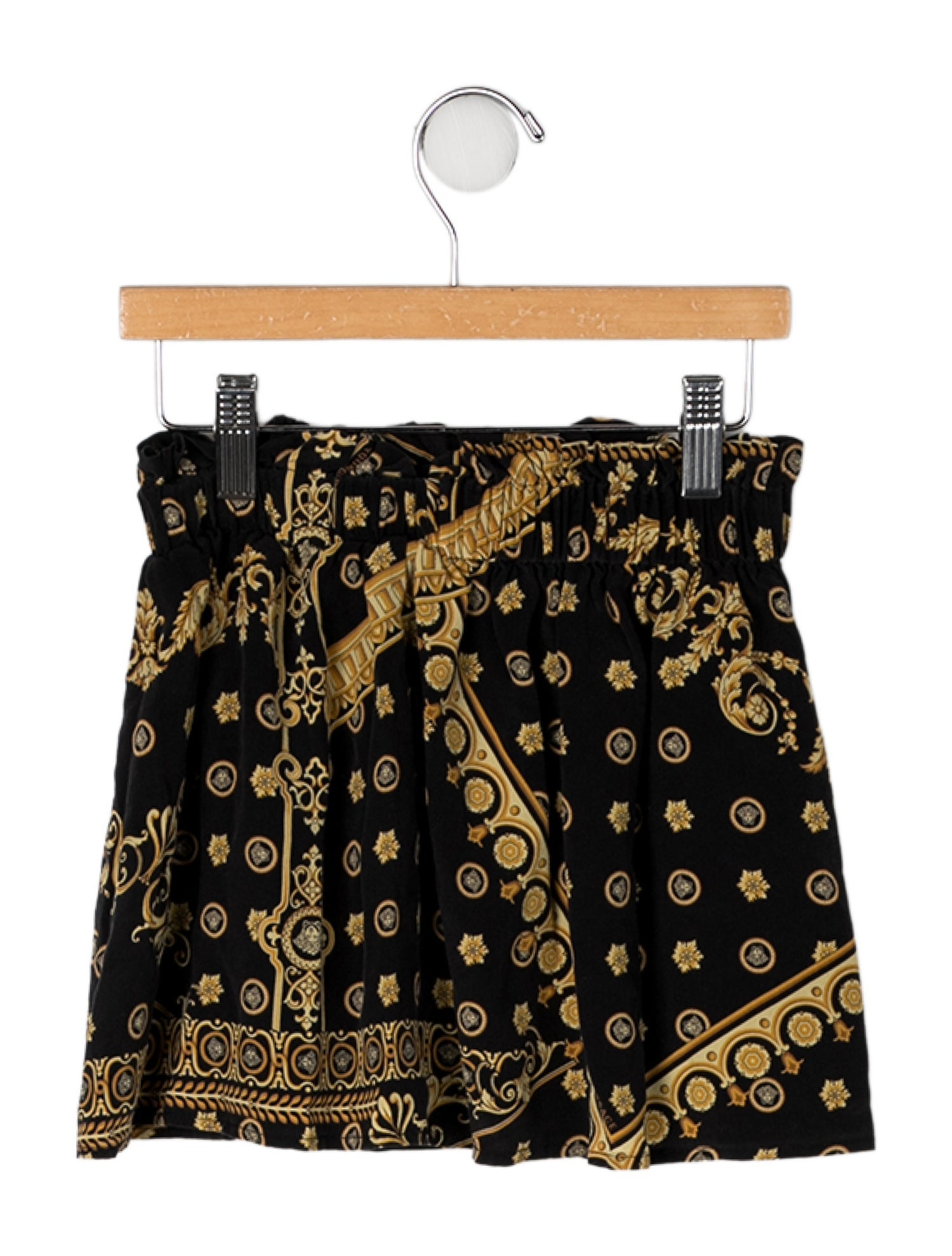 Versace Silk All Over Print Skirt