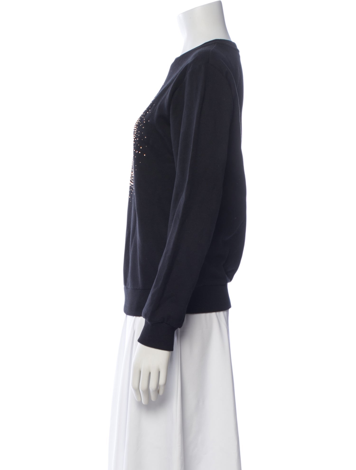 Versace Cotton Crystal Accent Sweatshirt