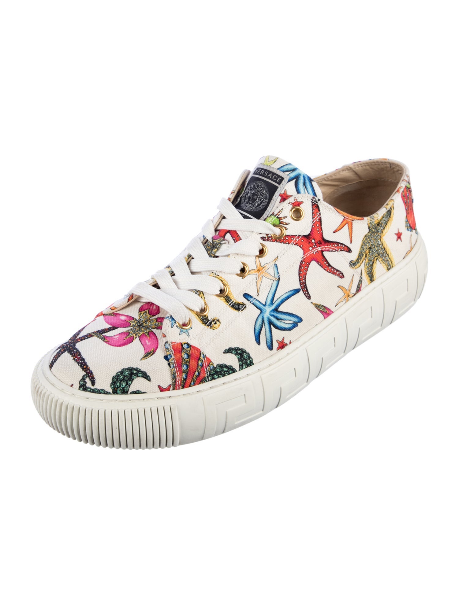 Versace Canvas Printed Sneakers