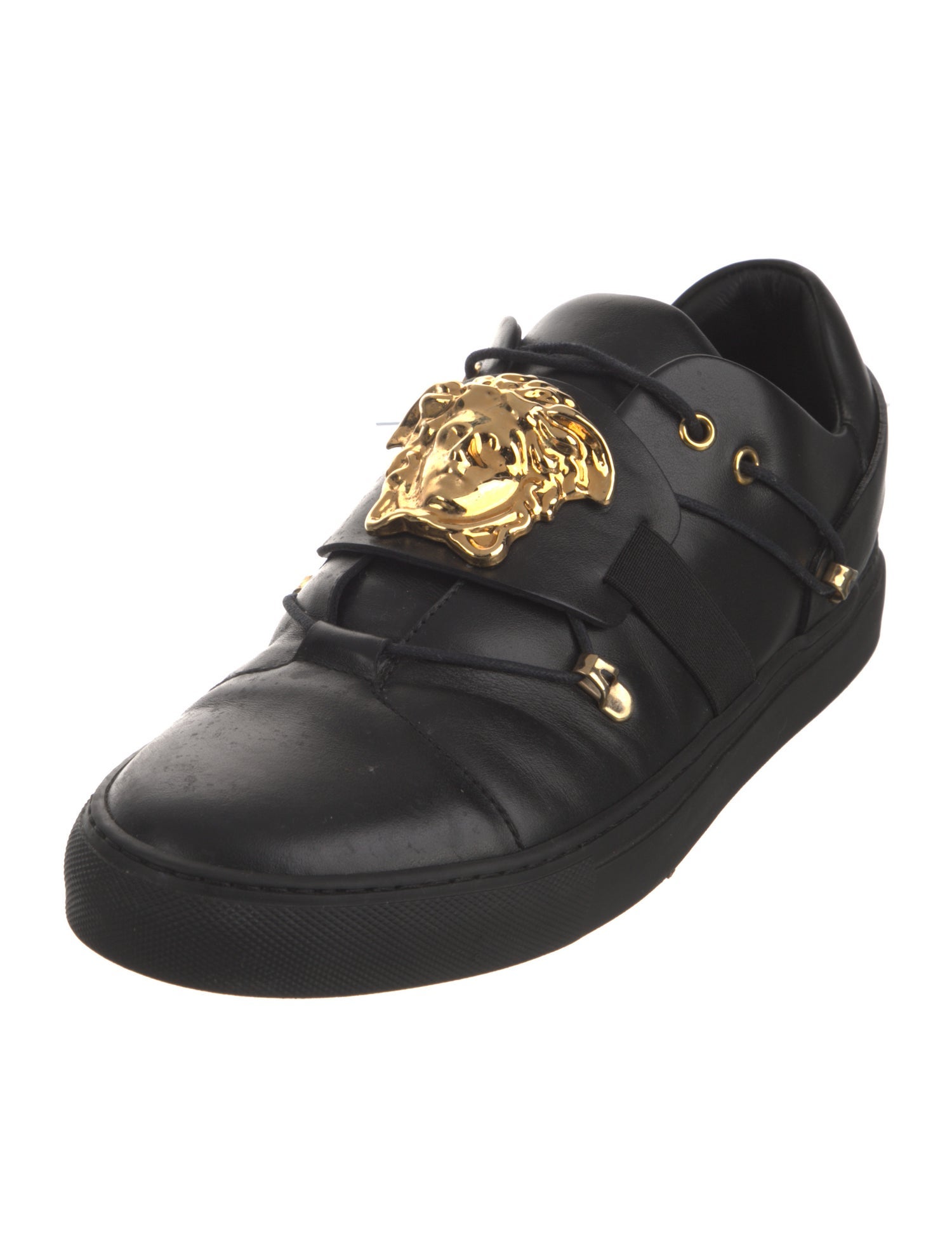 Versace Medusa Insignia Leather Sneakers