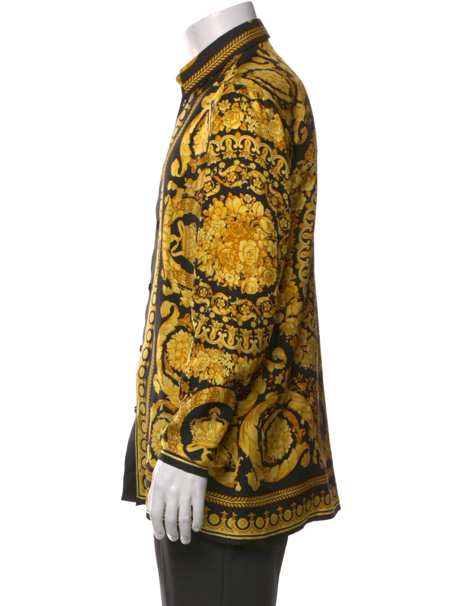 Versace Silk Graphic Print Shirt