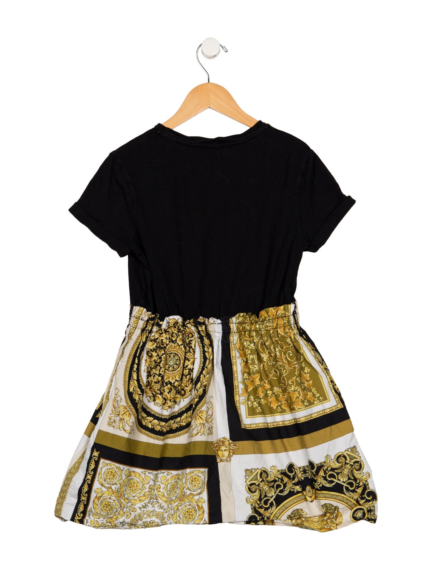 Versace Girls Pleated Pattern Printed Dress