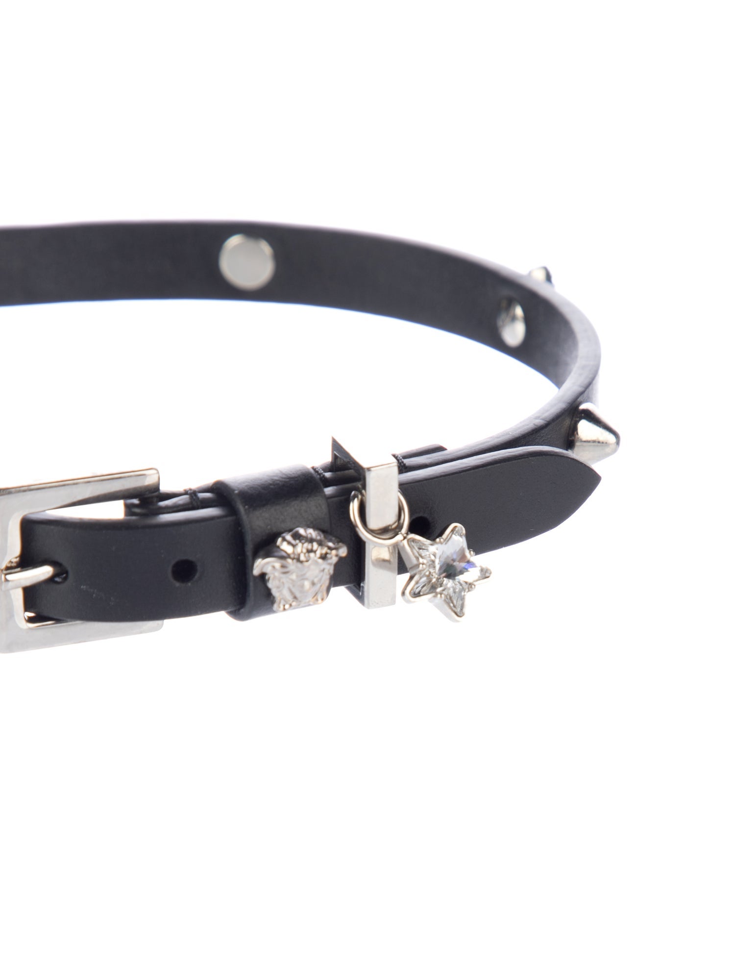 Versace Studded Leather Choker Collar