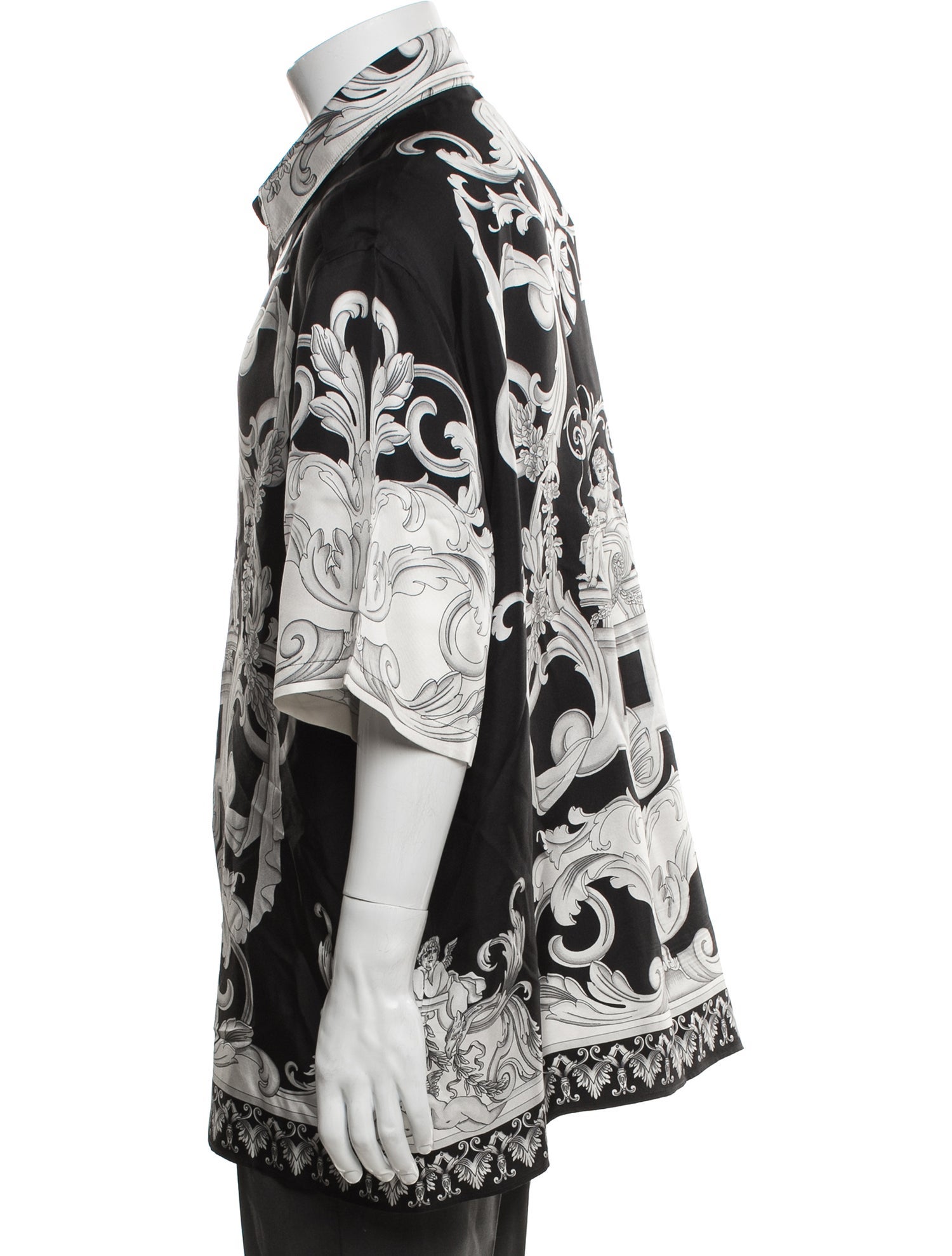 Versace Silk Graphic Print Shirt