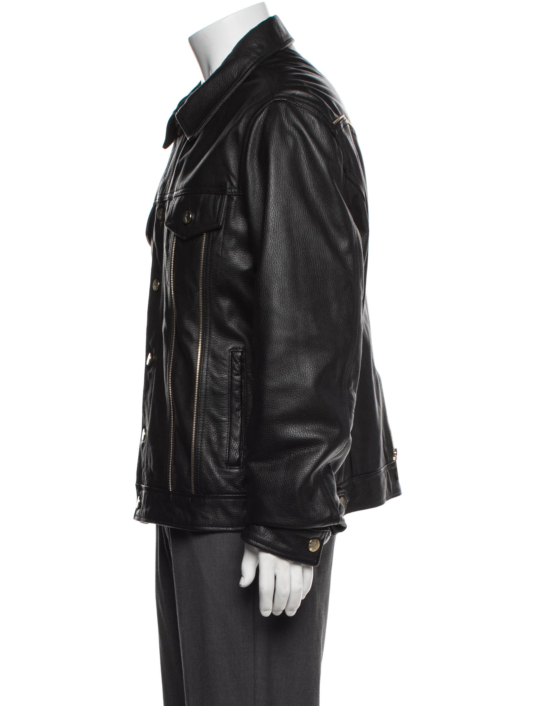 Supreme x Levi's Leather Trucker Jacket - Black Outerwear