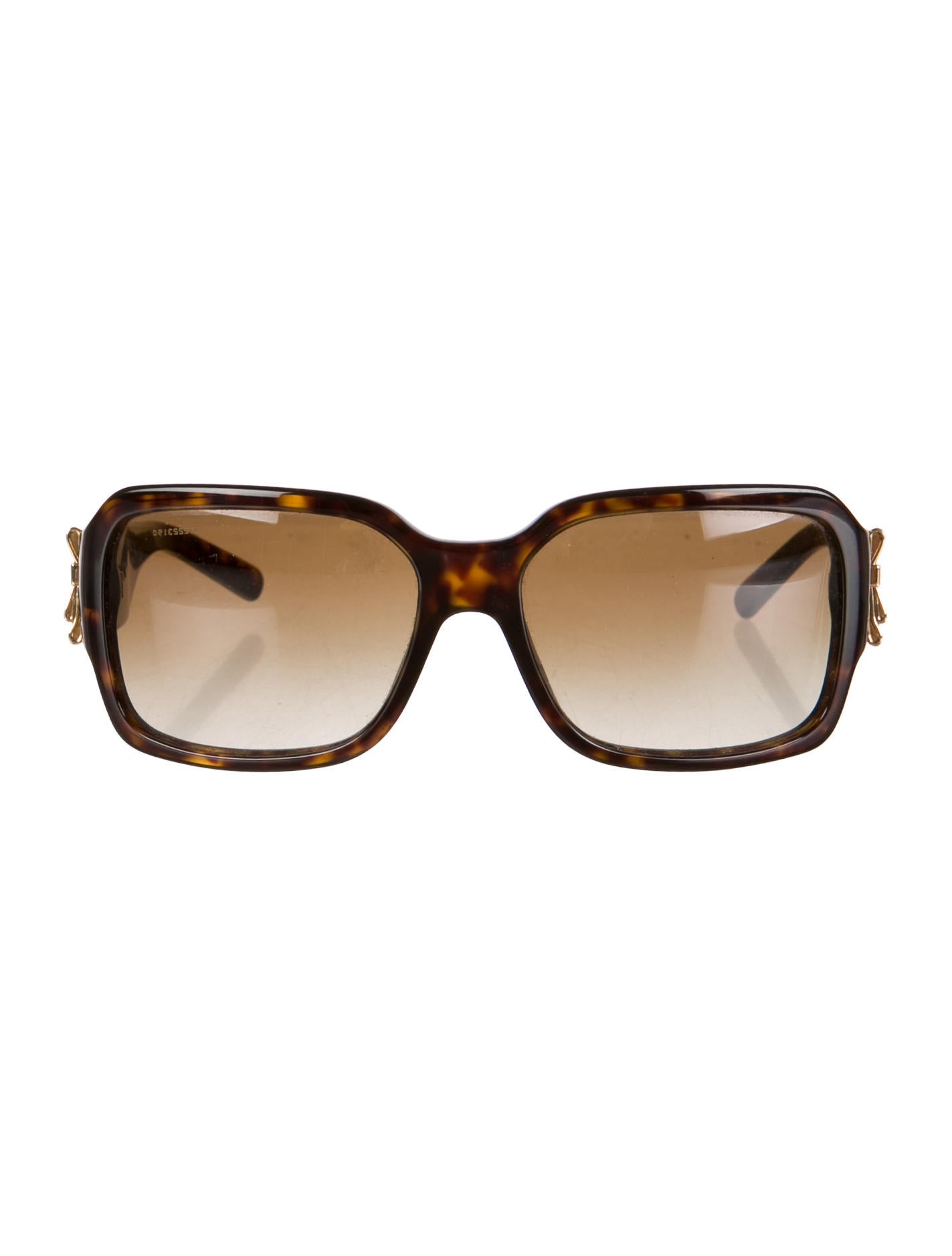 Versace Tortoise Shell Sunglasses Brown Sunglasses, Accessories