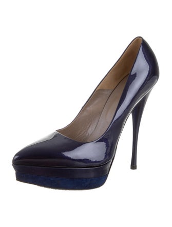 Versace Pointed-Toe Platform Pumps