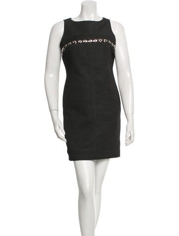 Versace Embellished Wool Dress