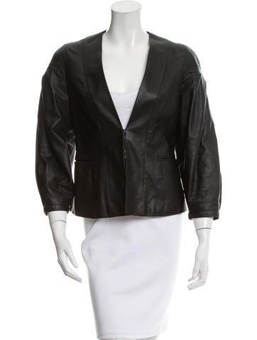 Versace Cropped Leather Jacket