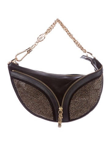 Versace Embellished Suede Bag