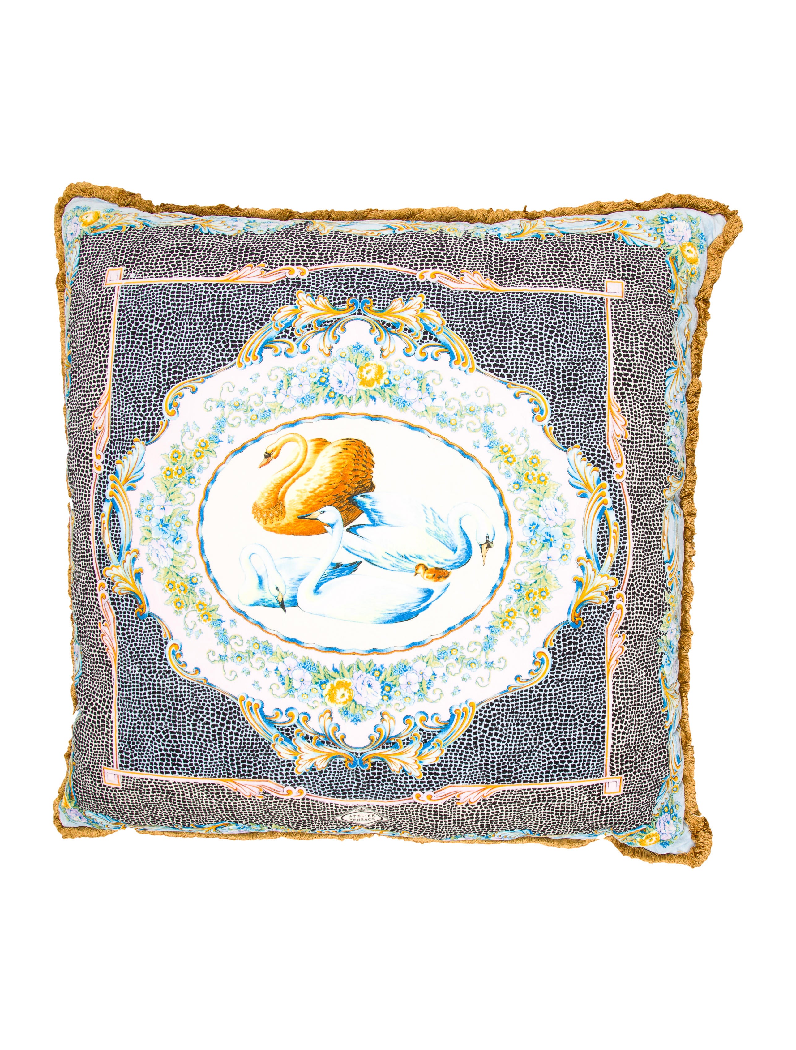 Versace Fringed Throw Pillow - Bedding And Bath - VES28124 The RealReal
