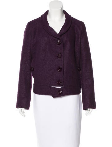 Versace Alpaca-Blend Short Coat