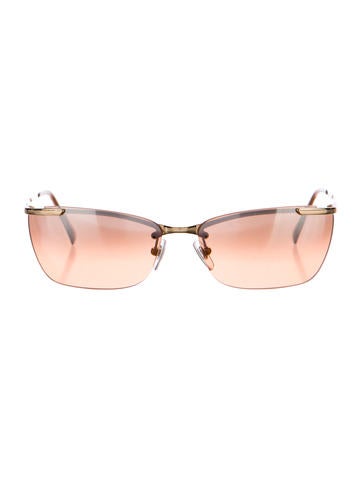 Versace Narrow Rimless Sunglasses
