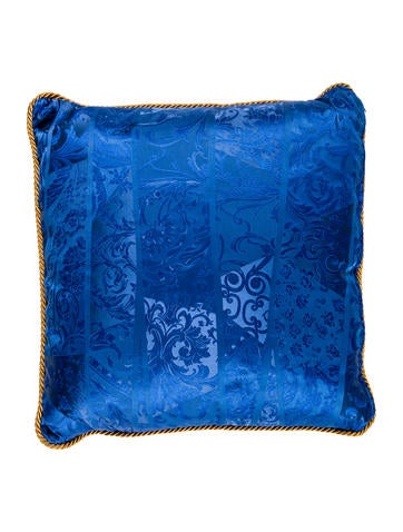 Versace Blue Silk Throw Pillow - Bedding And Bath - VES29952 The RealReal