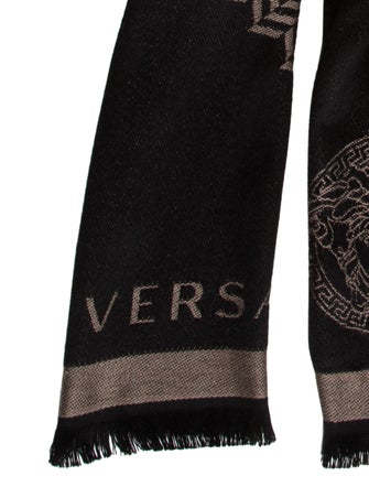 Versace Patterned Wool Scarf