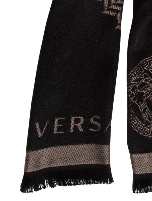 Versace Patterned Wool Scarf