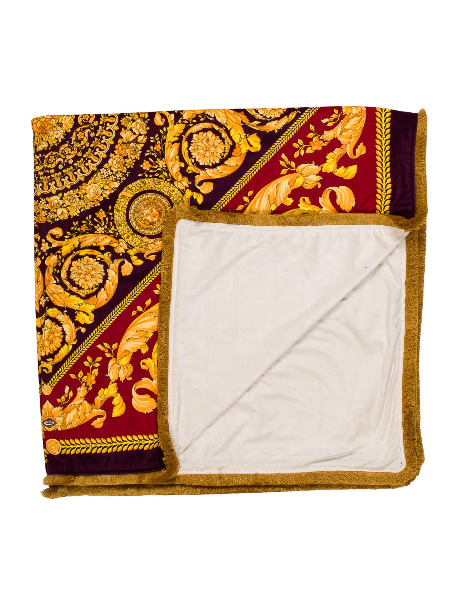 Versace Fringed Throw Blanket - Pillows And Throws - VES31150 The RealReal