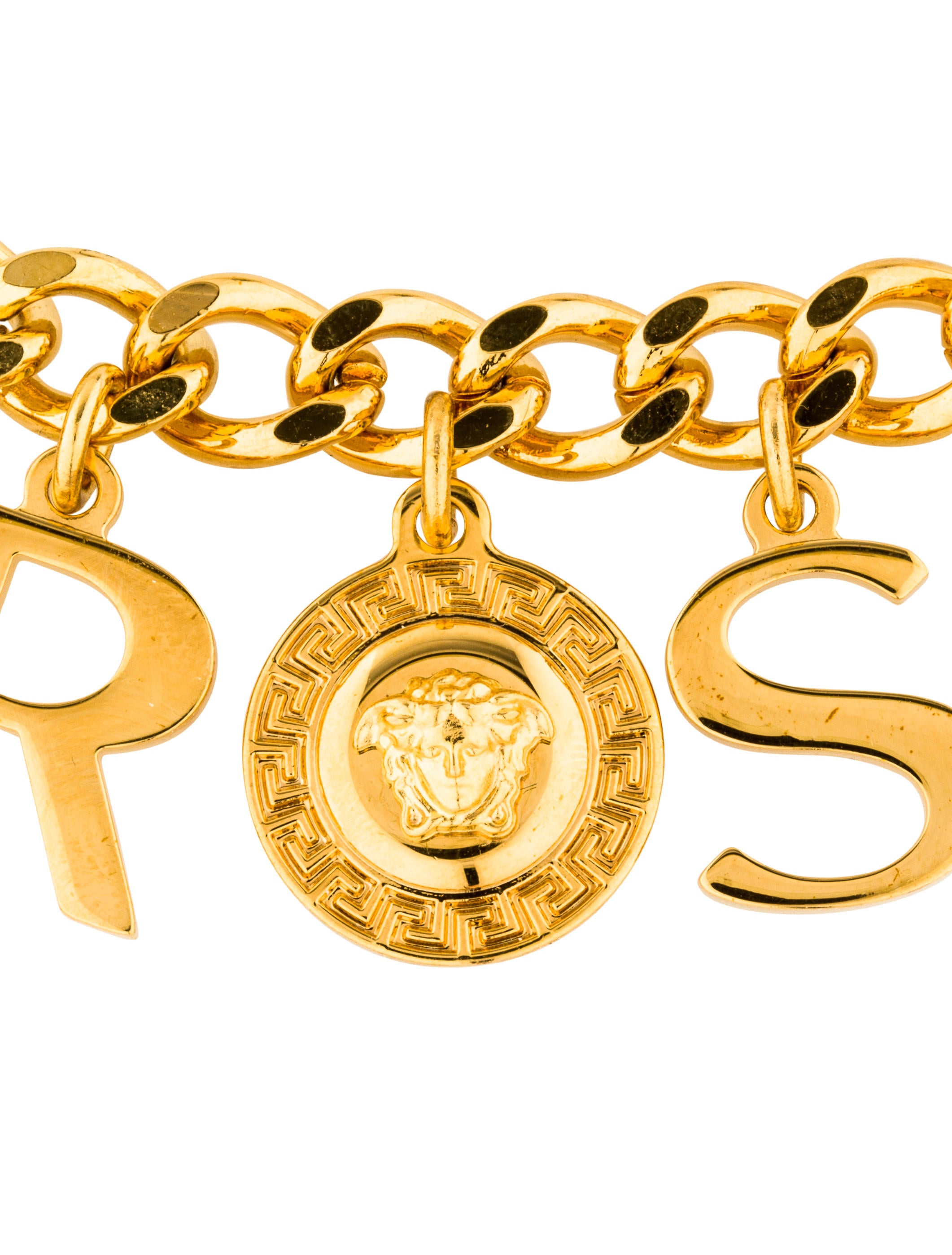 Versace Logo Charms Necklace Necklaces VES31339 The RealReal