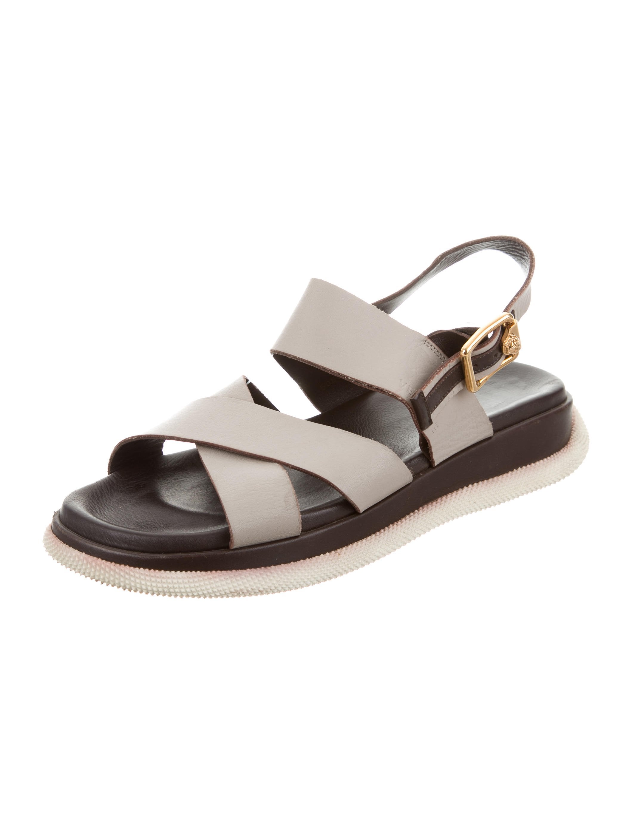 Versace Leather Strap Sandals - Shoes - VES32467 | The RealReal