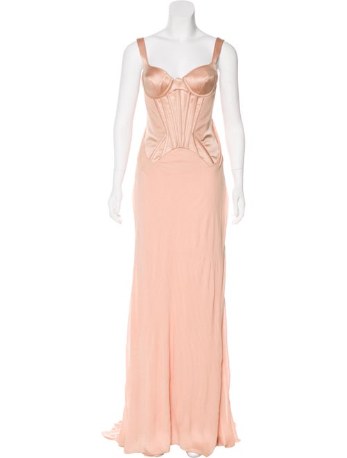 Versace Satin Bustier Gown