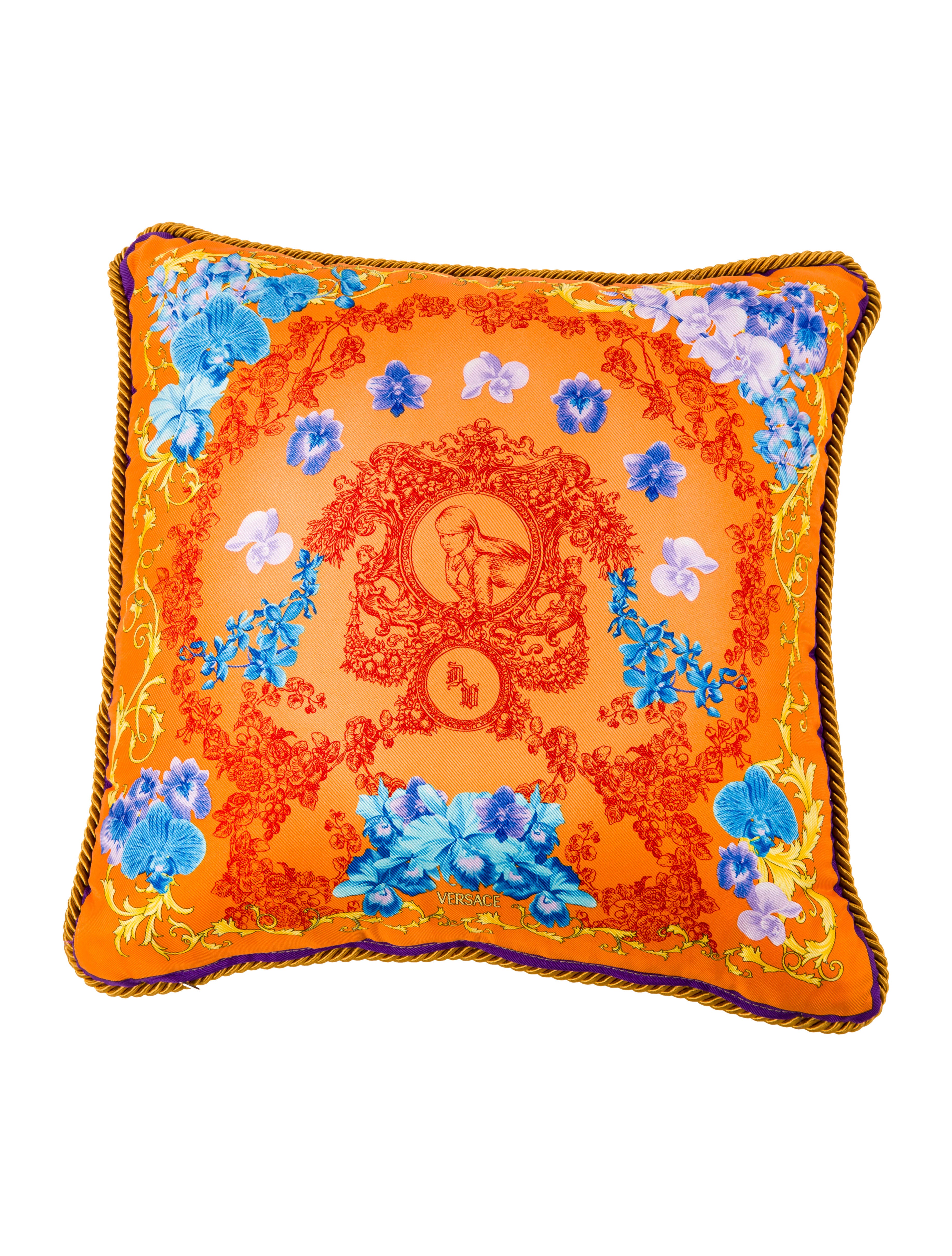 Versace Donatella Versace Silk Throw Pillow Bedding & Bath VES39937