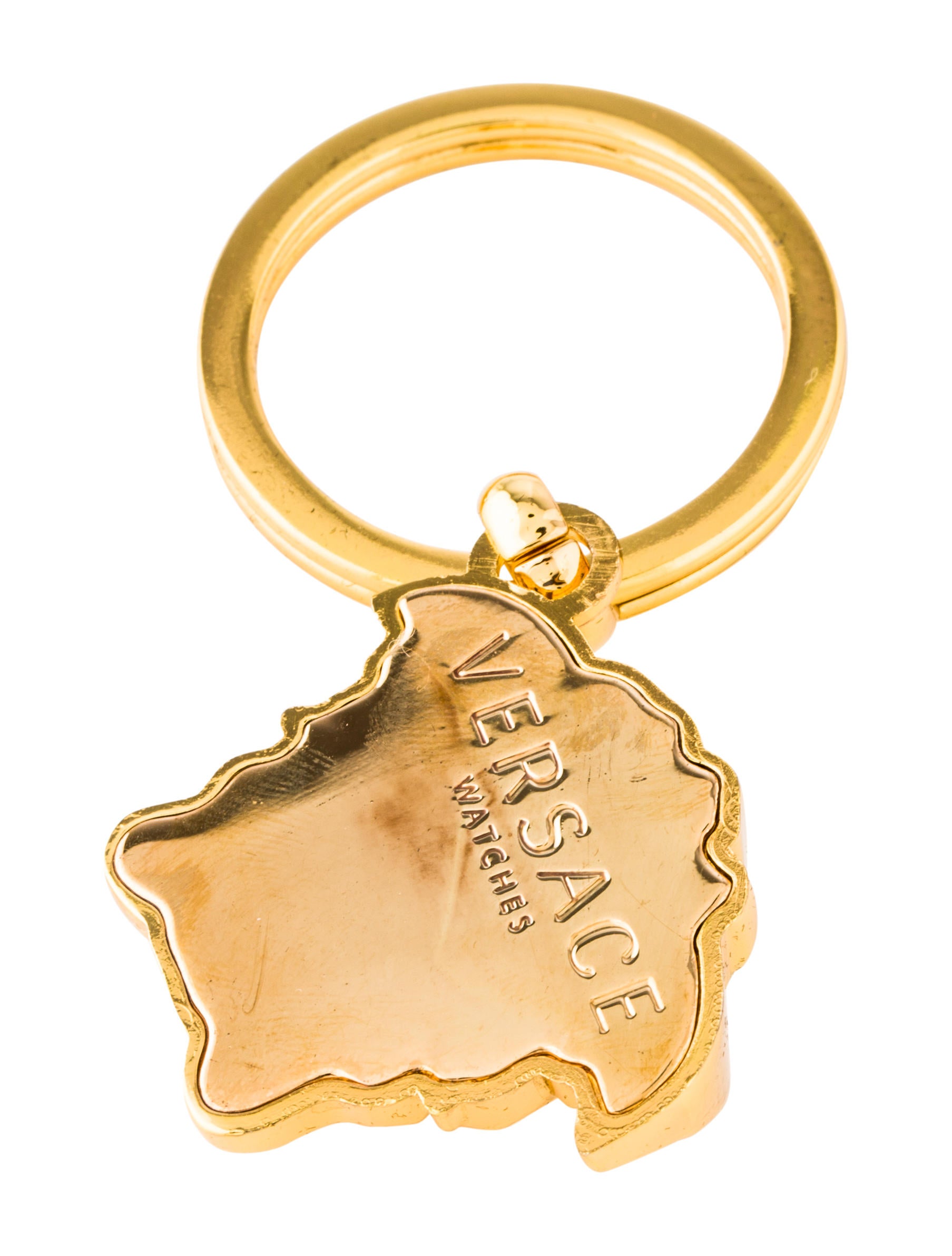 Versace Medusa Head Keychain - Gold Keychains, Accessories