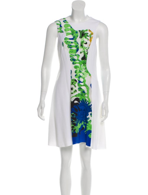Versace Sleeveless Silk Dress White