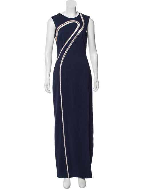 Versace Embellished Mesh-Accented Dress