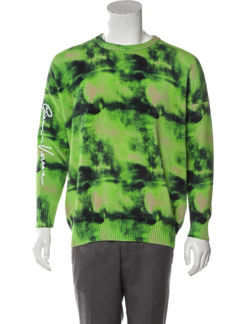 Versace Knit Tie-Dye Sweater green