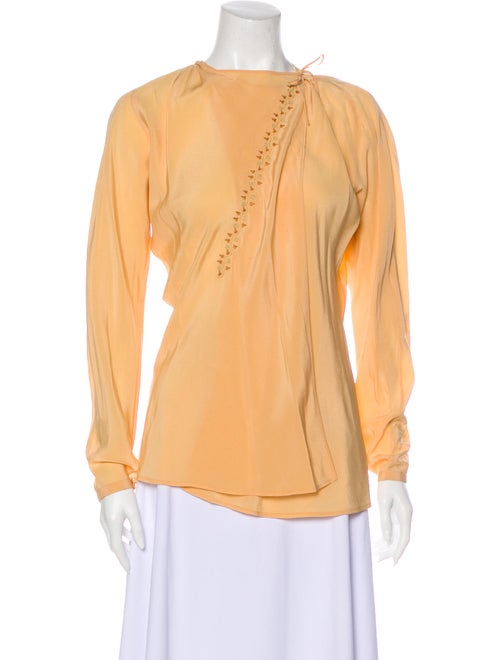 Versace Vintage Silk Blouse Orange