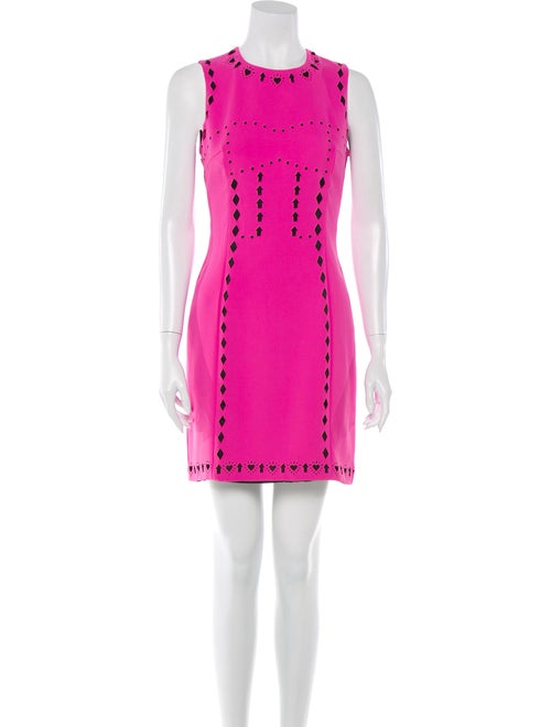 Versace Printed Mini Dress Pink