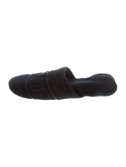 Versace Logo Cotton Slippers Navy