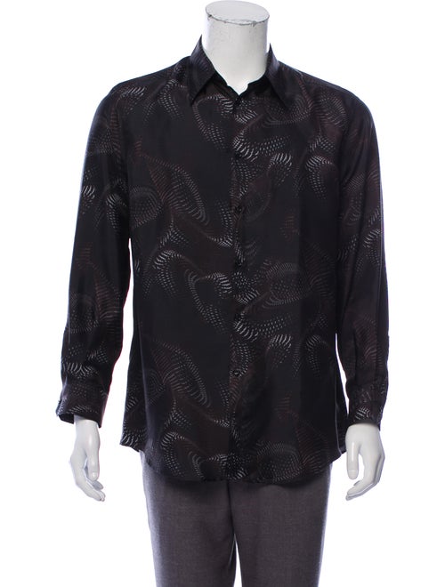 Versace Silk Abstract Print Shirt
