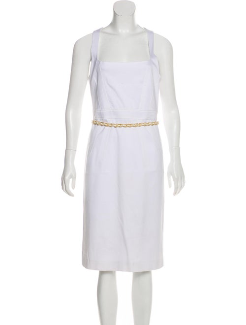 Versace Sleeveless Midi Dress White