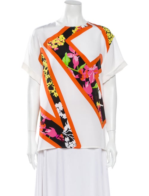 Versace Silk Graphic Print T-Shirt
