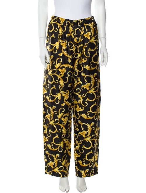 Versace Silk Baroque Lounge Pants w/ Tags black