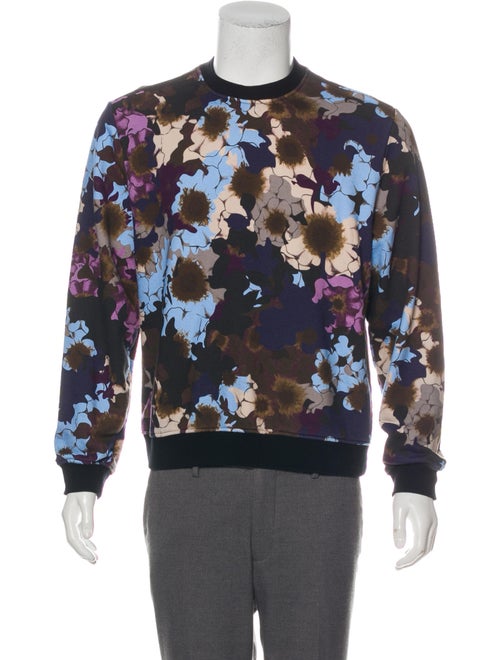 Versace Graphic Print Crew Neck Sweatshirt Black