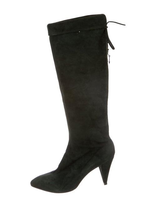 Versace Suede Boots Green