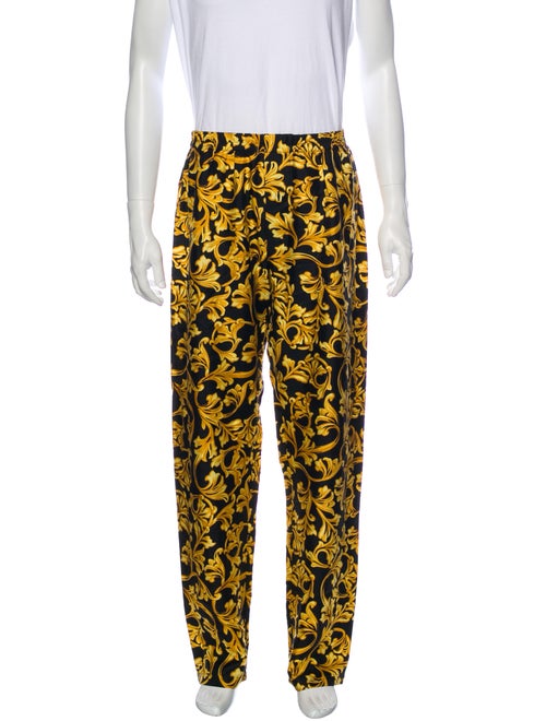 Versace Barocco Print Silk Lounge Bottoms w/ Tags