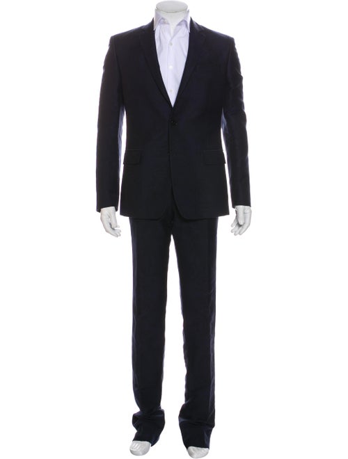 Versace Printed Two-Piece Suit Blue