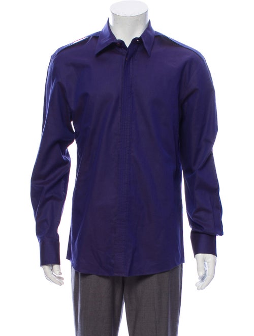 Versace Long Sleeve Dress Shirt Purple