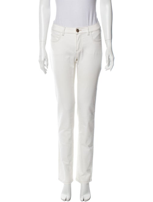 Versace Low-Rise Straight Leg Jeans White