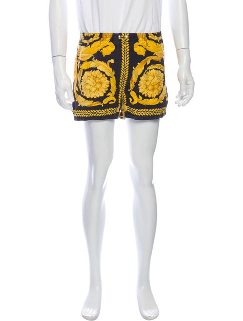 Versace Vintage Baroque Pajama Bottoms Yellow