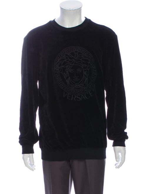 Versace Crew Neck Long Sleeve Sweatshirt Black