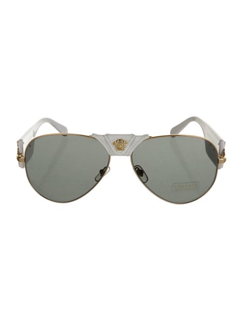 Versace Medusa Aviator Sunglasses Gold