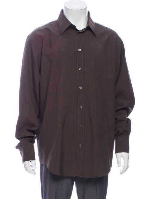 Versace Vintage Long Sleeve Shirt Brown