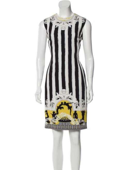 Versace Sleeveless Knee-Length Dress White