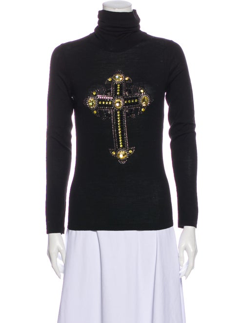 Versace Wool Graphic Print Sweatshirt Wool