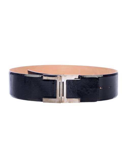 Versace Patent Leather Belt Black